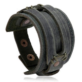 Vintage Punk Retro Leather Bracelet Men Wrap Bracelets & Bangles