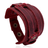 Vintage Punk Retro Leather Bracelet Men Wrap Bracelets & Bangles