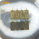 Vintage Square Greek Style Lion Sun Pendant Retro Hallow Jewelry