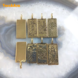 Vintage Square Greek Style Lion Sun Pendant Retro Hallow Jewelry