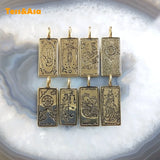 Vintage Square Greek Style Lion Sun Pendant Retro Hallow Jewelry