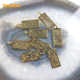 Vintage Square Greek Style Lion Sun Pendant Retro Hallow Jewelry