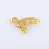5pcs Vintage Zircon Love Letter Charms For Bracelet Jewelry Making