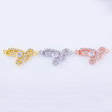 5pcs Vintage Zircon Love Letter Charms For Bracelet Jewelry Making