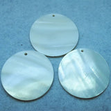 5pcs Mother Of Pearl Shell Pendants Round Shape Women Jewelry
