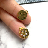 Star Pattern Round Pendant Jewelry with High Micro Pave CZ for Women