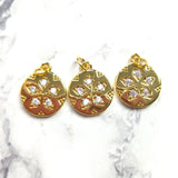 Star Pattern Round Pendant Jewelry with High Micro Pave CZ for Women