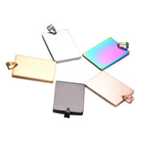 5pcs Unisex Stainless Steel ID Dog Tags Pendant Necklace Jewelry 28*40mm