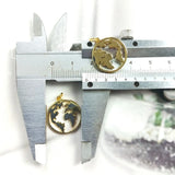 5pcs Round Copper Map Plated Pendant Charms Jewelry For Men Women Couple