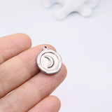 5pcs Stainless Steel Coin Star Charms Pendant DIY Jewelry Making