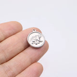 5pcs Stainless Steel Coin Star Charms Pendant DIY Jewelry Making