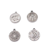 5pcs Stainless Steel Coin Star Charms Pendant DIY Jewelry Making