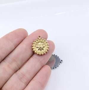 5pcs Stainless Steel Star Coin Charms Pendant DIY Jewelry Set