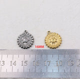 5pcs Stainless Steel Star Coin Charms Pendant DIY Jewelry Set