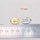 5pcs Stainless Steel Rose Flower Charms Pendant DIY Jewelry