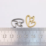 5pcs Stainless Steel High Heart Charms Pendant DIY Necklace Earrings