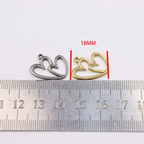 5pcs Stainless Steel High Heart Charms Pendant DIY Necklace Earrings
