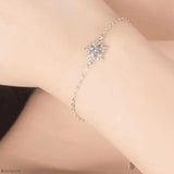 Zircon Snowflake Hipster Bracelet for Women Girls Christmas Gift