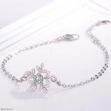 Zircon Snowflake Hipster Bracelet for Women Girls Christmas Gift