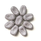 5pcs Zirconia Paved Spacer Beads for Jewelry Bling Gold-Plate Craft