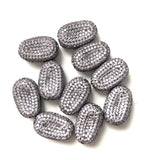 5pcs Zirconia Paved Spacer Beads for Jewelry Bling Gold-Plate Craft