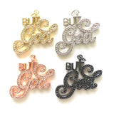 Zirconia Paved But God Letter Charm for Bracelet Necklace