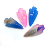 5pcs Agate Bead Powder Irregular Anchor Stone Pendant DIY Making Jewelry