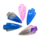 5pcs Agate Bead Powder Irregular Anchor Stone Pendant DIY Making Jewelry