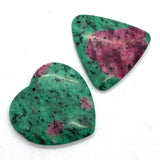 5pcs Green Agate Pendant Set Semi-Precious Stone DIY Jewelry