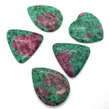5pcs Green Agate Pendant Set Semi-Precious Stone DIY Jewelry
