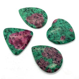 5pcs Green Agate Pendant Set Semi-Precious Stone DIY Jewelry