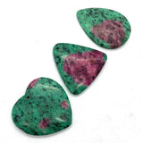 5pcs Green Agate Pendant Set Semi-Precious Stone DIY Jewelry