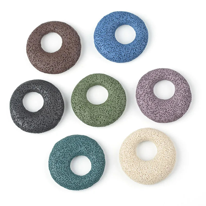 5pcs Natural Volcanic Stone Beads for DIY Necklaces Bracelets