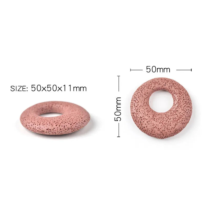 5pcs Natural Volcanic Stone Beads for DIY Necklaces Bracelets