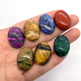 5pcs Tiger Eye Rose Quartz Sodalite Oval Agate Stone Jewelry Accessories