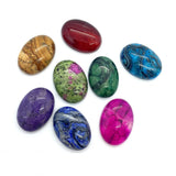 5pcs Tiger Eye Rose Quartz Sodalite Oval Agate Stone Jewelry Accessories