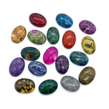 5pcs Tiger Eye Rose Quartz Sodalite Oval Agate Stone Jewelry Accessories