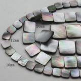5pcs Natural Shell Straight Hole Square Beads DIY Jewelry