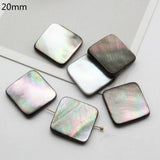 5pcs Natural Shell Straight Hole Square Beads DIY Jewelry