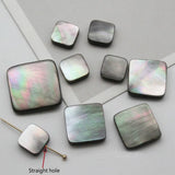 5pcs Natural Shell Straight Hole Square Beads DIY Jewelry