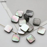 5pcs Natural Shell Straight Hole Square Beads DIY Jewelry