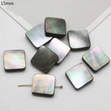 5pcs Natural Shell Straight Hole Square Beads DIY Jewelry