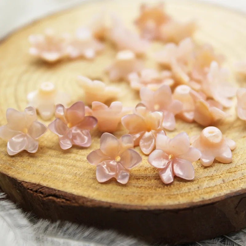 5pcs Lily Shell Beads Jewelry Making DIY Accessories