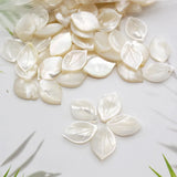 5pcs Natural Mother-of-Pearl Petal Beads for DIY Jewelry Making