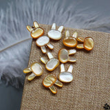 5pcs 10x12mm Mother-of-Pearl Beads Rabbit Head Jewelry Making DIY Necklace