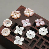 5pcs/bag 12mm Butterfly & Four Petal Flower Shell Beads Pink DIY Jewelry
