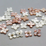5pcs/bag 12mm Butterfly & Four Petal Flower Shell Beads Pink DIY Jewelry