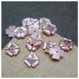 5pcs/bag 12mm Butterfly & Four Petal Flower Shell Beads Pink DIY Jewelry