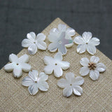 5pcs 15mm Natural Shell Mother-of-Pearl Flower Jewelry Making DIY Set