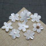 5pcs 15mm Natural Shell Mother-of-Pearl Flower Jewelry Making DIY Set